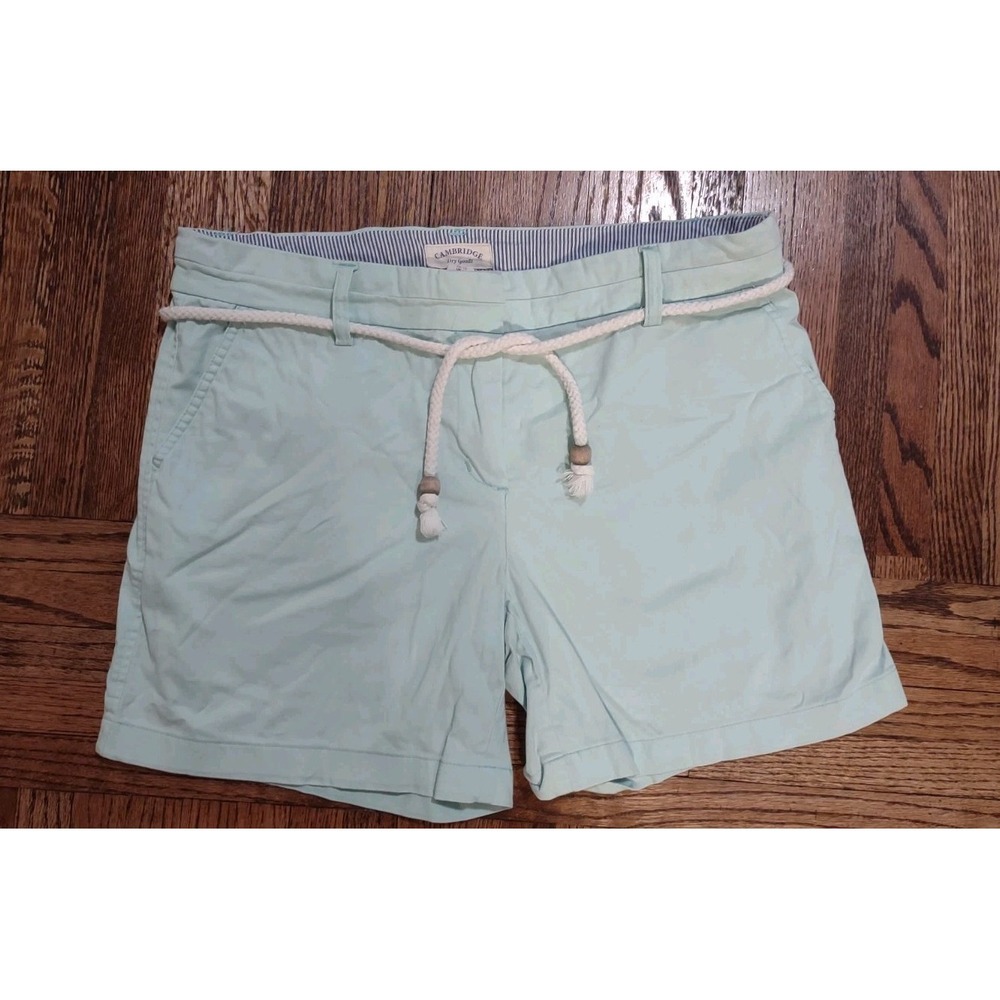 Cambridge Dry Goods Mint Green Chino Shorts with Rope Belt‎ Womens Size 10